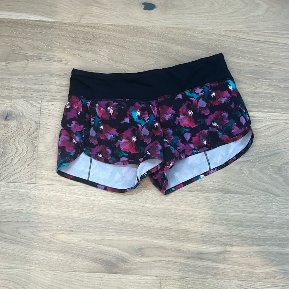 rare lululemon speed ups flowers design women’s size 4